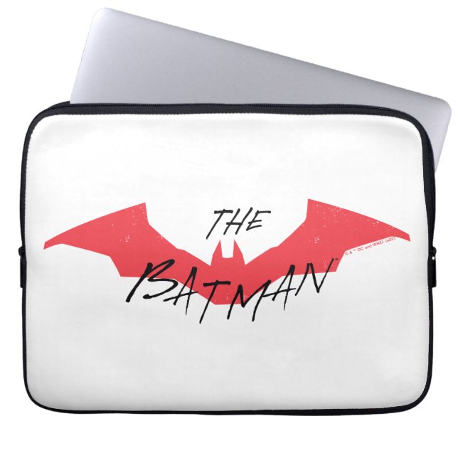 Das Batman-handgeschriebene Bat-Logo Laptopschutzhülle (Vorderseite)