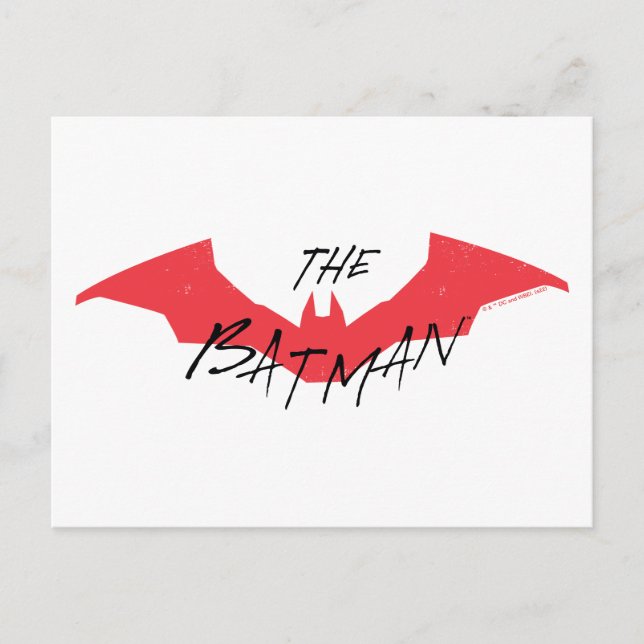Das Batman-handgeschriebene Bat-Logo Postkarte (Vorderseite)