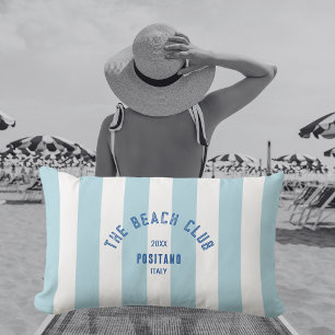 Das Beach Club Wappen Blue Cabana Strip Kissen Für Draußen