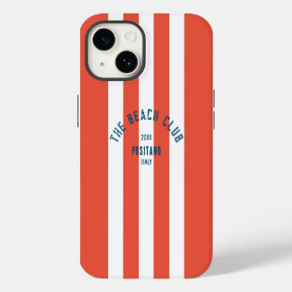 Das Beach Club Wappen Red Cabana Strip iPhone 14 Hülle
