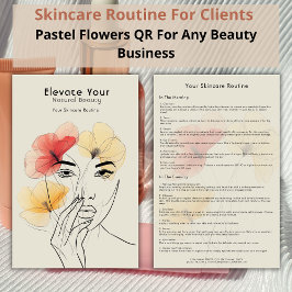 Das Beauty-Logo des Skincare Routine-Planers Flyer