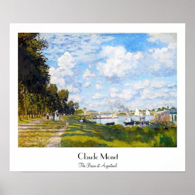 Das Becken in Argenteuil Claude Monet Poster (Vorne)