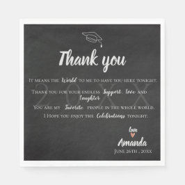 "Das bedeutet für mich die Welt" Abschluss Danke Serviette