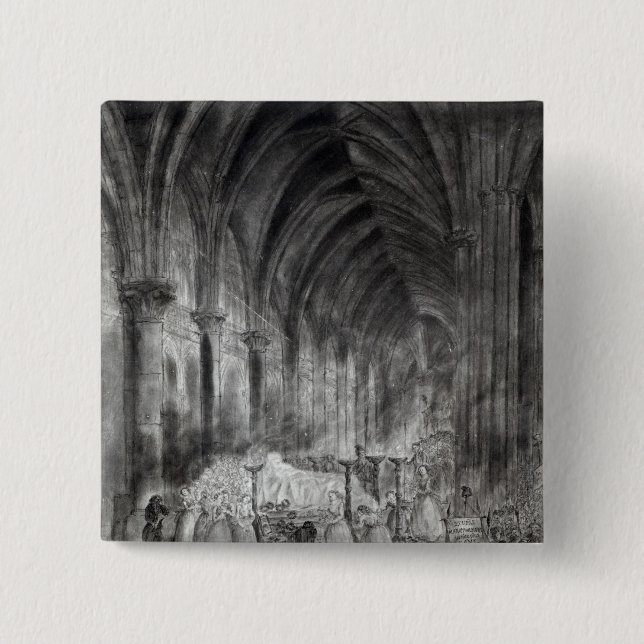 Das Begräbnis von Jean Paul Marat Button (Vorderseite)