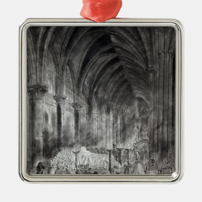 Das Begräbnis von Jean Paul Marat Silbernes Ornament (Vorne)