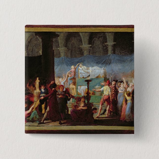 Das Begräbnis von Marat in der alten Kirche Button (Vorderseite)
