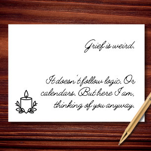 Das Beileid der Trauer ist seltsam Karte