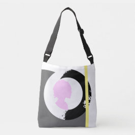 Das bemalte Mädchen "Pink Silhouette" Tasche