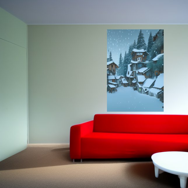 Das Bergdorf | AI Art Poster (Von Creator hochgeladen)