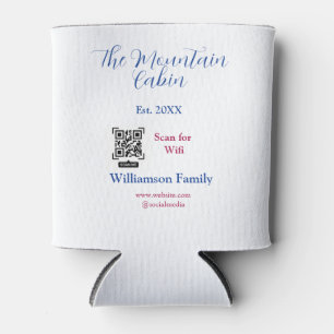 Das Berghütten-Add-Familienname Q R Scan-Wifi Dosenkühler