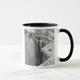 Das Bergschrund auf der Einbuchtung Blanche im Tasse