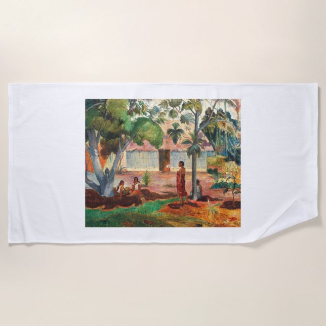 Das berühmte Bild "Large Tree" ist farbenfroh und  Strandtuch (Vorderseite)