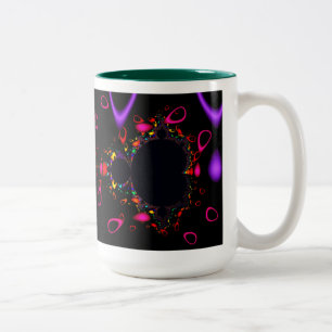 Das berühmte Full Mandelbrot Set Fraktal Art Zweifarbige Tasse