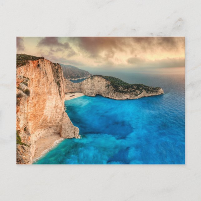 Das berühmte Navagio (Schiffswrack) auf der Insel  Postkarte (Vorderseite)