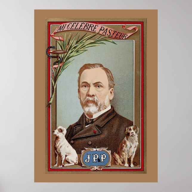 Das berühmte Portrait Louis Pasteur Historisch Poster (Vorne)