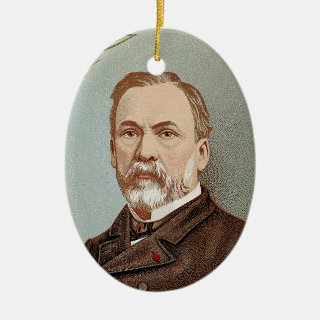 Das berühmte Portrait Louis Pasteur Keramikornament (Vorne)
