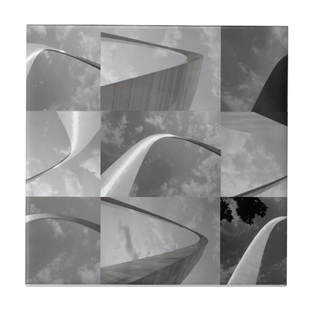 Das berühmte Tor zum West St. Louis Arch Fliese (Vorderseite)