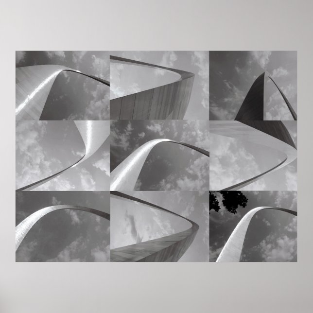 Das berühmte Tor zum West St. Louis Arch Poster (Vorne)