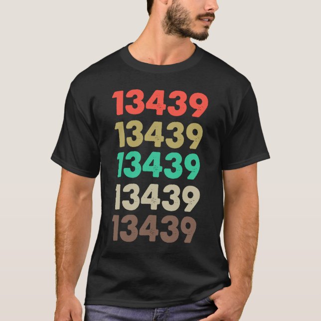 Das besagt 13439 Retro Zip-Code Zipcode 13439 T-Shirt (Vorderseite)