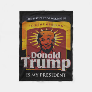 Das Beste am Weck ist an Donald T zu denken Fleecedecke