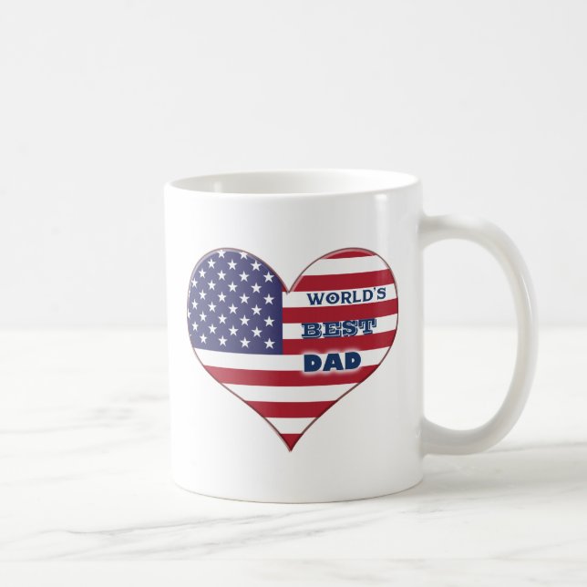 Das beste amerikanische Flaggenherz der Welt für V Kaffeetasse (Rechts)