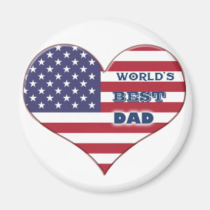 Das beste amerikanische Flaggenherz der Welt für V Magnet