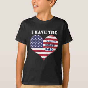 Das beste amerikanische Flaggenherz der Welt für V T-Shirt
