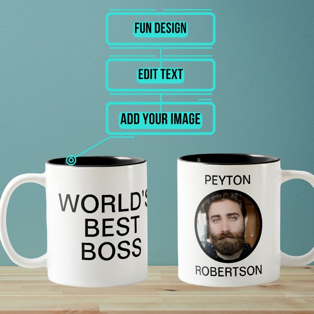 Das beste Boss-Büro der Welt Zweifarbige Tasse (Do you have a boss in "The Office" who is absolutely the best?)