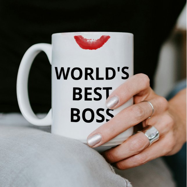 Das beste Boss Lipstick-Geschenk der Welt für sie Kaffeetasse (World's Best Boss Mug - Gift for Boss Lady)