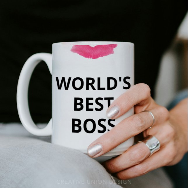 Das beste Boss Lipstick-Geschenk der Welt für sie Kaffeetasse (World's Best Boss Mug - Gift for Boss Lady)