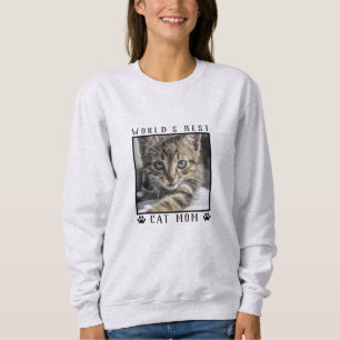 Das beste Cat-Mama-Pad Prints Pet-Foto der Welt Sweatshirt