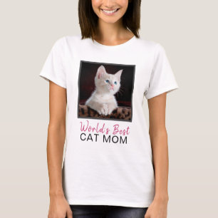 Das beste Cat Mama Square Cat Foto der Welt T-Shirt