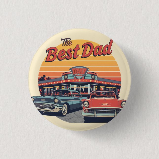 Das beste Dad Diner Button (Vorderseite)