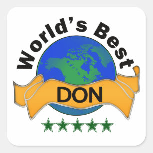 Das beste DON der Welt Quadratischer Aufkleber