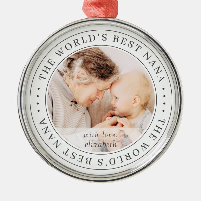 Das beste einfache Foto der Nana-Klassik Ornament Aus Metall (Vorne)