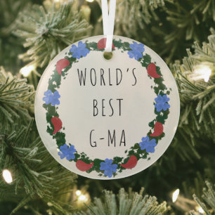 Das beste G-Ma-Weihnachtsgeschenk der Welt Ornament Aus Glas