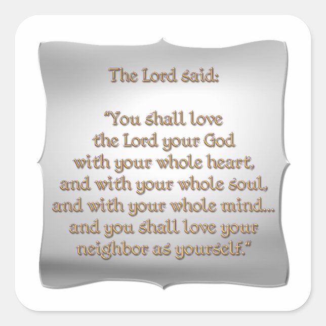 Das Beste Gebot Quadratischer Aufkleber (Vorderseite)