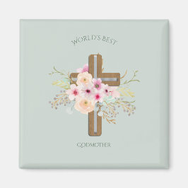 Das beste Geschenk der GODMOTHER-Welt - Blumenkreu Magnet