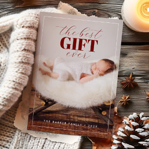Das beste Geschenk für jedes neue Weihnachtsfest i Feiertagskarte