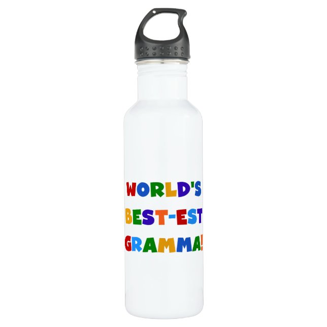 Das beste Gramma der Welt Edelstahlflasche (Vorderseite)
