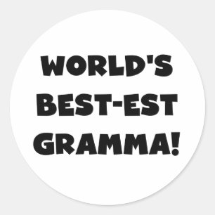 Das beste Gramma Schwarz oder Weiß der Welt Runder Aufkleber
