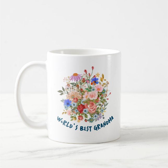 Das beste Grandma der Welt Kaffeetasse (Links)