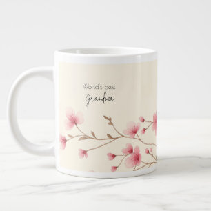 Das beste Grandma der Welt - Pastel und Blumen Per Jumbo-Tasse