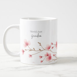 Das beste Grandma der Welt - Pastel und Blumen Per Jumbo-Tasse