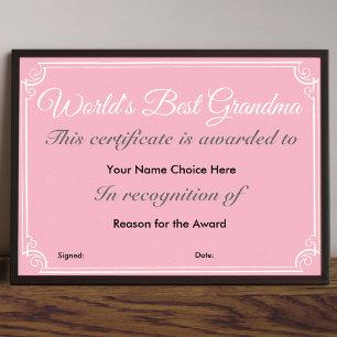 Das beste Grandma der Welt Poster