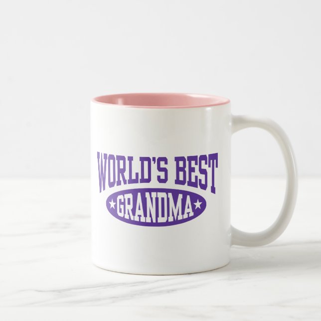 Das beste Grandma der Welt Zweifarbige Tasse (Rechts)