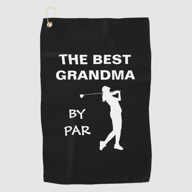Das beste Grandma par Golf Nana Gram Golfer Pub Golfhandtuch (Vorderseite)