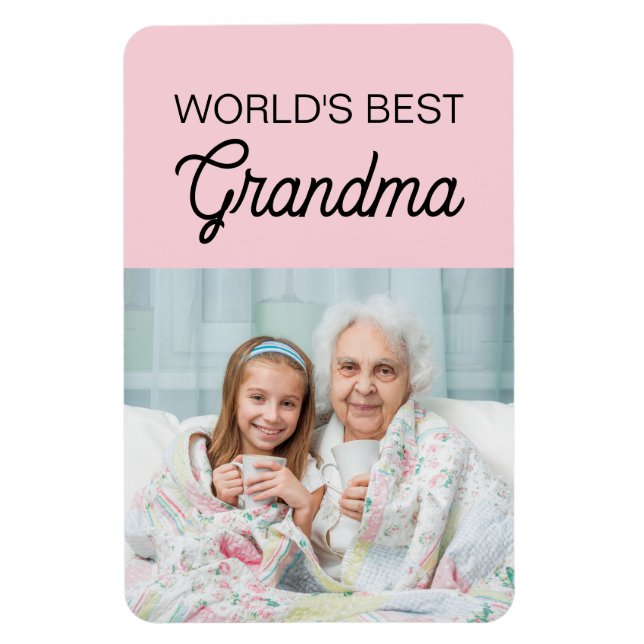 Das beste Grandma-Rosa-Grandchild-Foto der Welt Magnet (Vertikal)