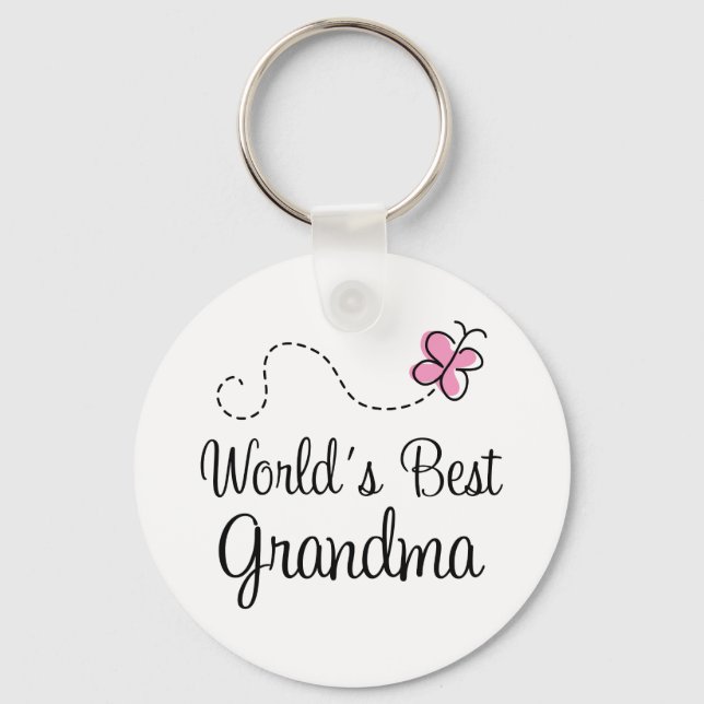 Das beste Grandma-Schmetterlingsgeschenk der Welt Schlüsselanhänger (Vorderseite)