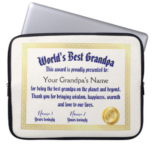 Das beste Grandpa-Zertifikat der modernen Funny Wo Laptopschutzhülle